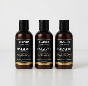 Lot 3 MANSCAPED The Crop Preserver Anti Chafing Mens Ball Deodorant 2oz New